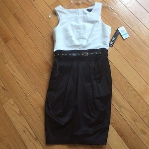 NWT XOXO Off-White/Black Dress - Size 5/6 Juniors